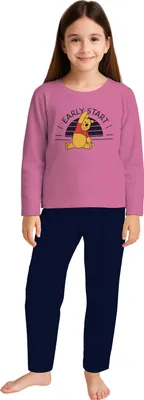 Produktbild von Winnie Puuh Schlafanzug für Mädchen Pyjama Langarm Oberteil Hose Rosa/Blau 110-116