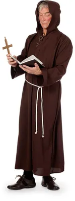 Image de Cotte de moine marron avec ceinture, taille : 58