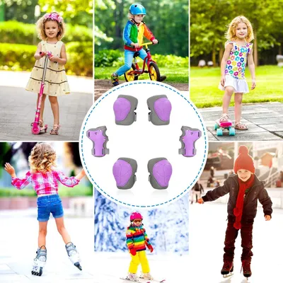 Produktbild von Kniebeschermer Kinder - Ellenbogen- und Handgelenkschutz - Schutzausrüstungsset für Kleinkinder zum Rollschuhlaufen, Radfahren, Skateboarden - Inline-Skaten, Scooter, Reiten