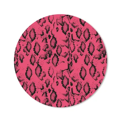 Produktbild von MuchoWow® Mauspad Mousepad Schlangendruck - Tiere - Rosa 20x20 cm - Mousepads - Maus Mat - Pad - Mausunterlage - Schreibtischmatte