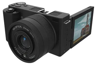 Produktbild von Rollei Compactline 12058, 64 MP, 9200 x 6900 Pixel, CMOS, 10x, 4K Ultra HD, Schwarz