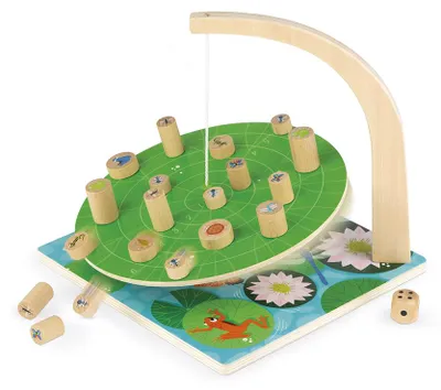 Produktbild von Janod Spiel - Geschicklichkeitsspiel Seerosen-Challenge Holzspielzeug