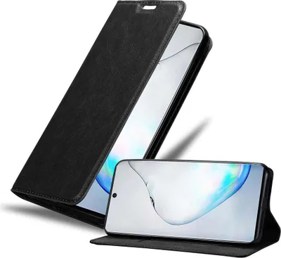 Produktbild von Cadorabo Hülle für Samsung Galaxy NOTE 10 Schutz Hülle in Schwarz Handyhülle Etui Case Cover Magnetverschluss