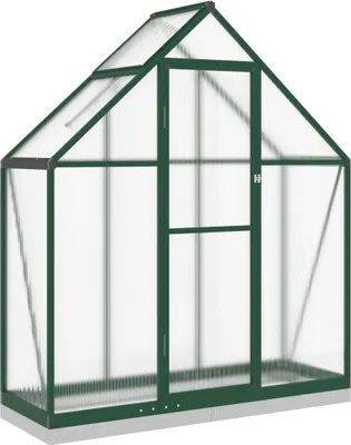 Zdjęcie produktu dla Szklarnia z ramą podstawy, zielona, 169x58x202 cm, aluminium
