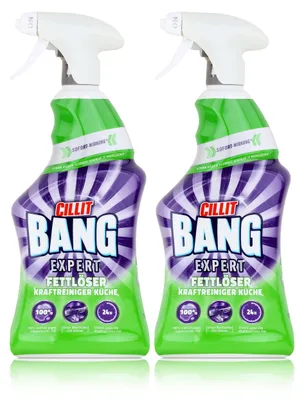 Produktbild von Cillit Bang Expert Fettlöser Kraftreiniger Küche 750ml Sprühflasche (2er Pack)