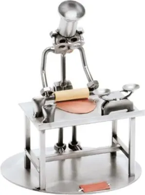 Immagine prodotto di Figurina di pasticcere in metallo – omino con le viti realizzato a mano