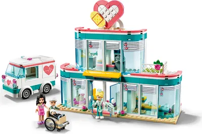 Produktbild von LEGO 41394 Friends Krankenhaus von Heartlake City, Spielzeug ab 6 Jahren mit Mini Puppe Emma und Krankenwagen