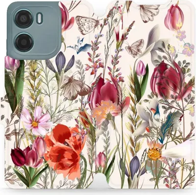 Produktbild von Handyhülle mit klappe für Motorola Moto E15, Mobiwear Book, Blumenstrauß