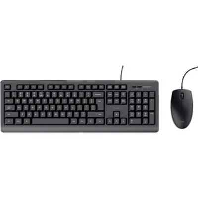 Produktbild von Trust Primo, Kabelgebunden, USB, Membran Key Switch, QWERTY, Schwarz, Maus enthalten