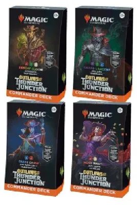 Produktbild von Wizards of the Coast Magic the Gathering Outlaws of Thunder Junction Commander-Decks Display (4) englisch
