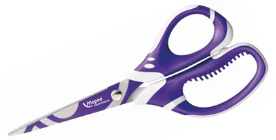 Produktbild von Maped 595010, Gerader Schnitt, Einzelbild, Violett, Weiß, Edelstahl, Beidhändig, Semi-Offset-Griff