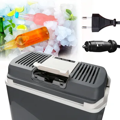 Produktbild von Clanmacy 24L Kuehlbox Thermoelektrische Mini-Kuehlschrank Warmhaltebox 12V ECO Funktion