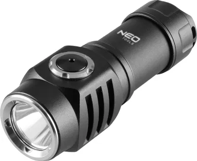 Image de NEO TOOLS Lampe de poche USB C rechargeable , 500 lm, 10W, portée 100m, temps de charge 3h, batterie Li-Ion 3.7V 800mAh, câble USB C, boîtier aluminium, IPX 4
