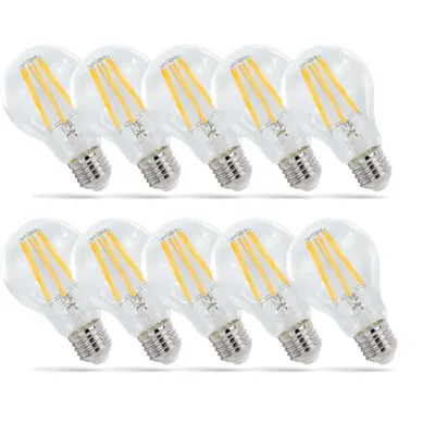 Produktbild von 10 x LED Filament Leuchtmittel Birnenform 8,5W E27 klar 1200lm Neutralweiß 4000K 300°