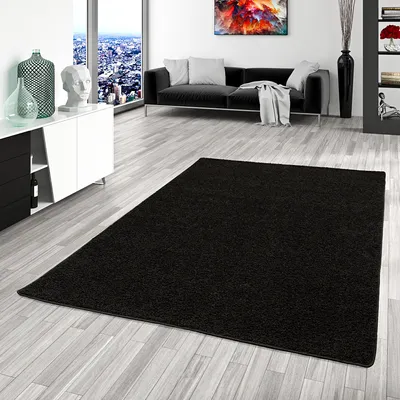 Produktbild von Teppich Hochflor Shaggy Prestige Schwarz, Größe:200x250 cm