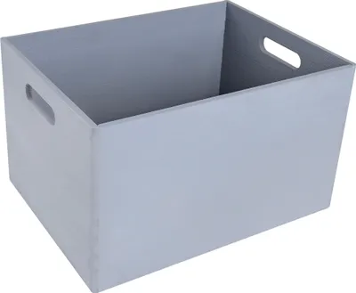 Image de Creative Deco Caisse Bois Rangement Gris 39 x 29 x 23 cm (+/- 1cm)