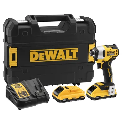 Zdjęcie produktu dla Klucz udarowy DeWalt DCF809L2T 1/4" 18 V (2x3,0Ah walizka TSTAK) 170 Nm,