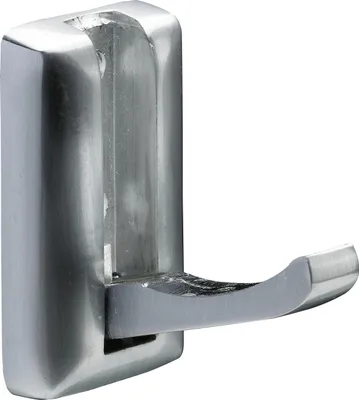 Produktbild von Hettich Mantelhaken zum Klappen 7 x 3,3 x 6,1 cm Edelstahl-Optik - 1 Stück