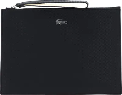 Image de LACOSTE pochette sac de soirée Anna Clutch Noir Farine bleu marine