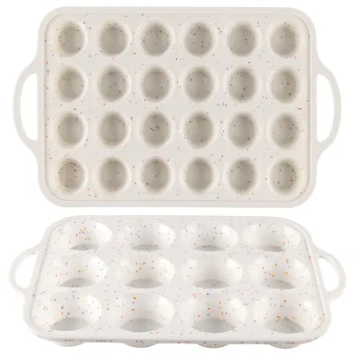 Produktbild von Muffinform Set, Silikon, 12 und 24 Stück, flexibel, für Backformen