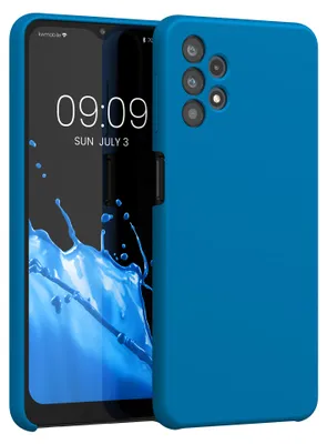 Produktbild von kwmobile Handyhülle für Samsung Galaxy A32 5G Hülle - Case Silikon - Kabelloses Laden - Schutzhülle Cover in Blue Reef
