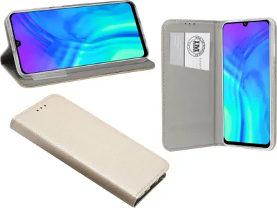 Obrázok produktu pre cofi1453® Knižkové puzdro "Smart" kompatibilné s mobilným telefónom HONOR 20 LITE kryt peňaženkové puzdro ochranný kryt s funkciou stojana, slot na kartu zlatý
