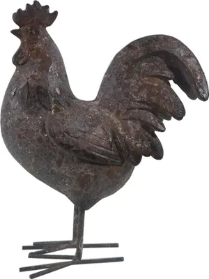 Produktbild von Clayre & Eef Figur Hahn 19x9x24 cm Grau Braun Polyresin