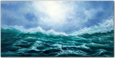 Produktbild von Coloray Bild aus Acryl 140 cm x 70 cm - Gehärtetes Acryl Bild auf Acrylglas Küche Wohnzimmer Wanddekoration Dekoration - Natur Meer Sturm