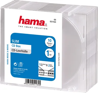 Zdjęcie produktu dla Etui na CD Slim 00051164 przezroczyste 10 szt