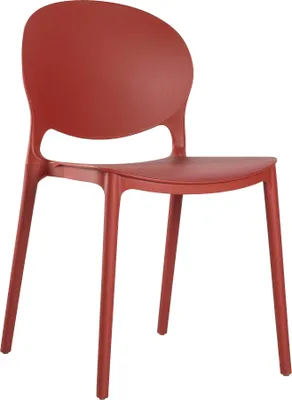 Produktbild von Designstuhl aus Polypropylen, Farbe rostrot