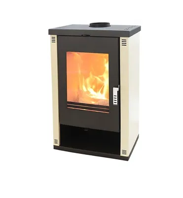 Produktbild von Kaminofen modern model Theia Weiß, 81.20%, 9 kW, 570 x 467 x 926 mm