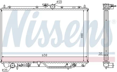 Produktbild von NISSENS 62860A Kühler Wasserkühler Motorkühler für MITSUBISHI Space Star (DGA) CARISMA (DA) CARISMA Stufenheck (DA)