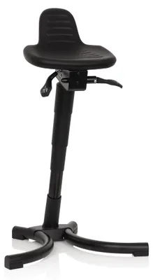 Obrázek produktu pro hjh OFFICE ergonomická stolička TOP WORK 34 sit/stand, pracovní stolička výškově nastavitelná do 150 kg, výška sedáku 60 - 76 cm tvrdá pěna