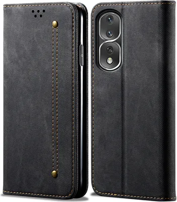 Obrázek produktu pro Honor 80 Pro Pouzdro, Kožené Peněženkové Pouzdro s Magnetickým Uzavíráním a Stojánkem pro Honor 80 Pro černé