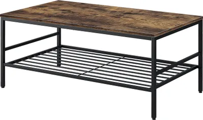 Produktbild von Couchtisch Vicco Fyrk Goldkraft Eiche/Schwarz 106 x 60 cm mit Ablage, Model 55288