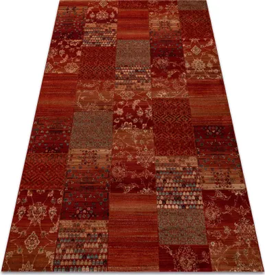 Produktbild von Wollteppich KASHQAI 4327 300 Patchwork rotwein  rot 240x340 cm