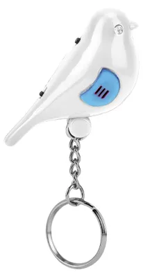 Produktbild von Bird LED Whistle Key Finder Intelligente Sprachsteuerung Schlüsselanhänger mit Batterie (weiß)