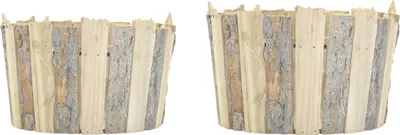 Produktbild von Holz Pflanz-Topf 2 Stück - S und L