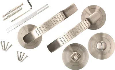 Immagine prodotto di Set di maniglie a leva KOTARBAU® 120 mm satinato Set per WC Universale