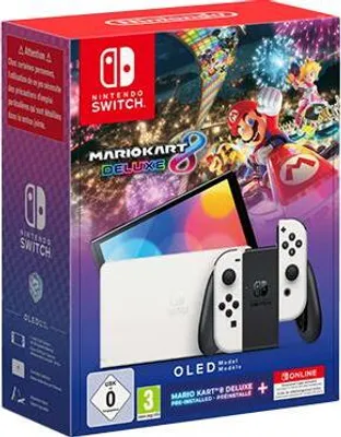 Produktbild von Nintendo Switch OLED Mario Kart 8 Deluxe+ 12 Monate Abo EU