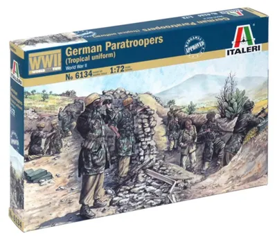 Productafbeelding van Italeri 510006134 - 1:72, Tweede Wereldoorlog, Fallschirmtruppe, tropenuniform, ongeschilderd