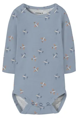 Immagine prodotto di Name IT, maglia a maniche corte da uomo, modello Nbmhop Ls, colore Blue Fog, taglia numerica 74
