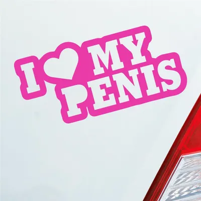 Produktbild von Auto Aufkleber I Love my Penis Lustig Spruch 15x7 cm Pink Sticker Heckscheibenaufkleber