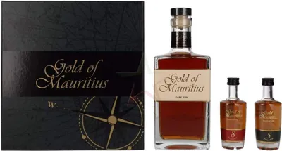 Image de Coffret cadeau Gold of Mauritius + 2 x 0,05 l 40,0 % 0,80 l