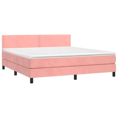 Produktbild von vidaXL Boxspringbett mit Matratze Rosa 180x200 cm Samt