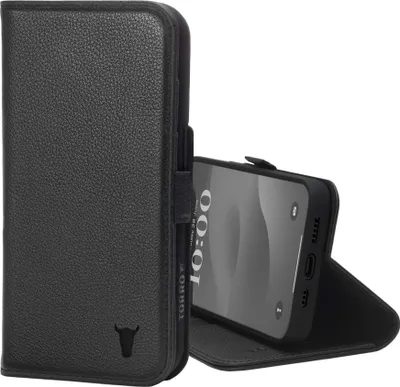 Immagine prodotto di Custodia a portafoglio in pelle per iPhone 15 Pro di TORRO - Nero