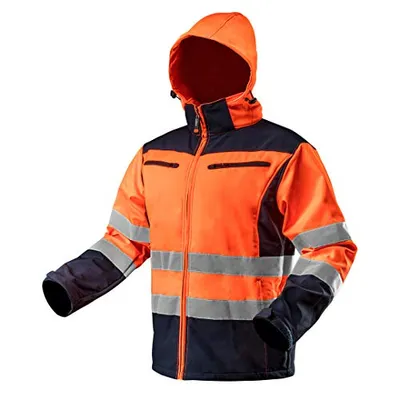 Obrázok produktu pre Bunda NEO TOOLS High Visibility Pro Hi-Vis Softshell - bunda s reflexnými prvkami - nepremokavá softshellová bunda - farba: oranžová - veľkosť 3XL