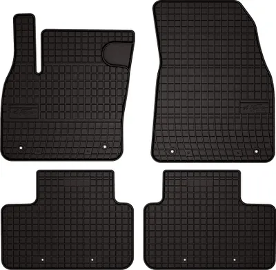 Image de Tapis de sol voiture en caoutchouc pour Volvo XC40 (2017-, crossover) Noir, lot de 4 pièces, fixations