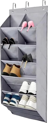 Produktbild von Hängendes Schuhregal - Schuhorganizer - 9 Fächer - grau