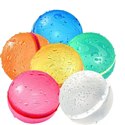 Produktbild von Wasserballons Wiederverwendbare Splash Ball, Latex-freie Wasserbombe Pool Spielzeug, keine Bindung einfach schnell zu füllen, magnetische selbstdichtende Wasserbälle für Kinder & Erwachsene aller Altersgruppen Sommer Spaß im Freien Party Spiele